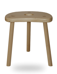 Tabouret de Vacher Traditionnel en bois de sapin massif vernis naturel